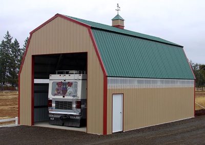 Exterior Barn Garage Cupola Commercial SurreyBeige Evergreen UPSB RV Storage