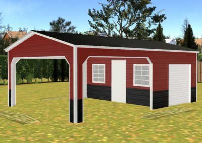 MaxSteelDesigned CarportwithStorage16x25x8