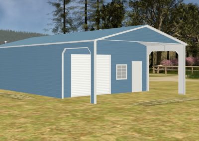 MaxSteelDesignedCarportWithStorage24x40x10